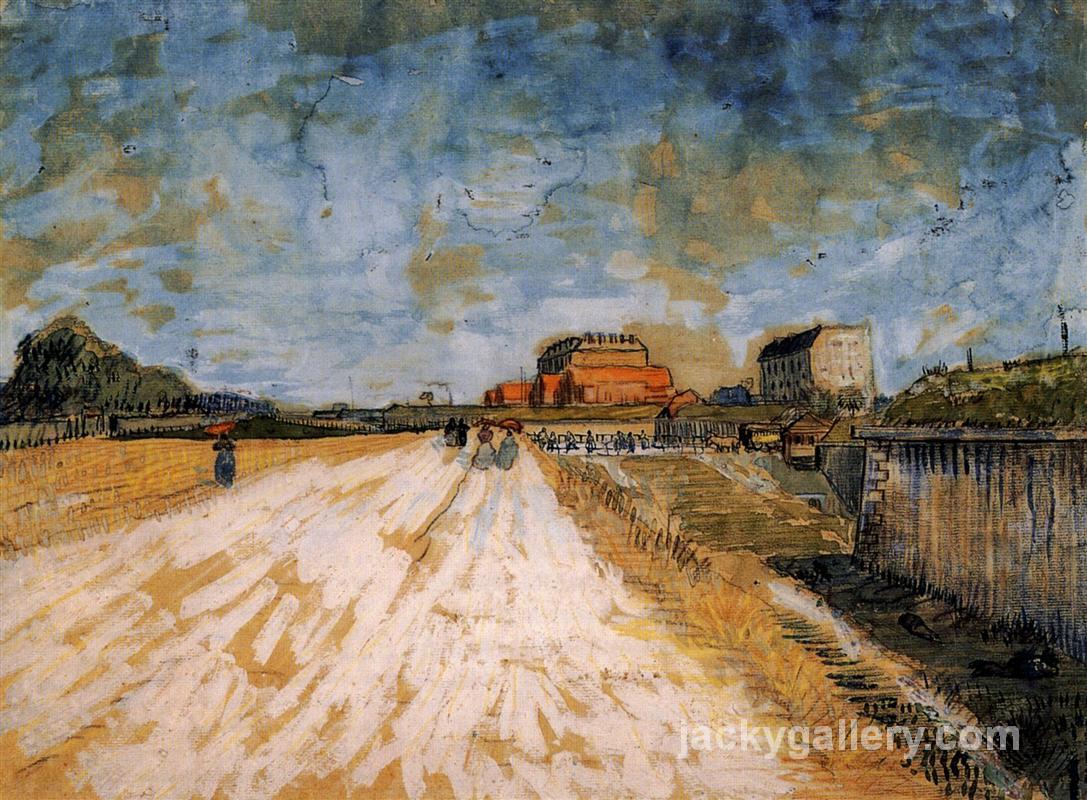 Road Running Beside the Paris Ramparts, Van Gogh painting
